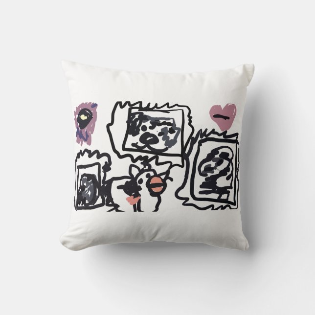 Bernese Mountain Dog hearts Cushion (Front)