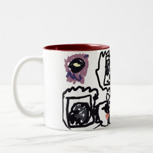 Bernese Mountain Dog hearts Two-Tone Coffee Mug