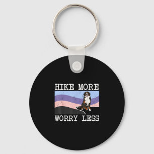Bernese mountain dog hike more worry less graphic key ring