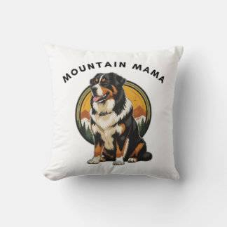 Bernese Mountain Dog Hiking Mountain Mama Cushion