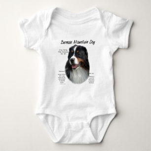 Bernese Mountain Dog History Design Baby Bodysuit