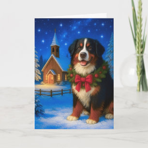 Bernese Mountain Dog Holiday Card