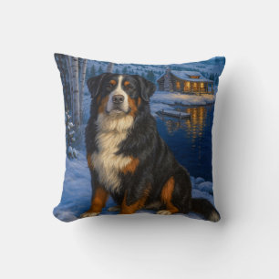 Bernese Mountain Dog Holiday  Cushion