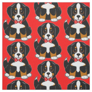Bernese Mountain Dog in Bow Tie Fabric