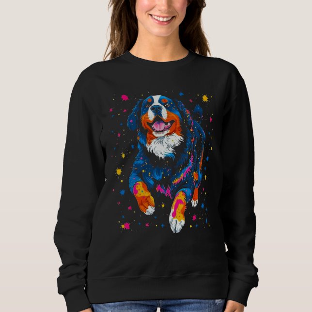 Bernese Mountain Dog in Space Sweatshirt (Front)