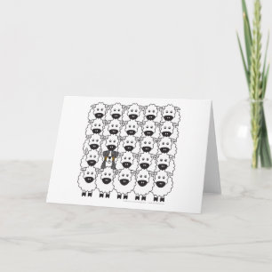 Bernese Mountain Dog in the Sheep Card