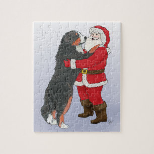 Bernese Mountain Dog Jowly Holiday Jigsaw Puzzle