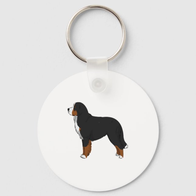 Bernese Mountain Dog  Key Ring (Front)