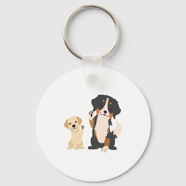 bernese mountain dog  key ring (Front)