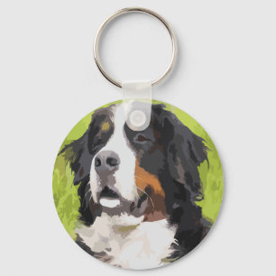Bernese mountain dog key ring