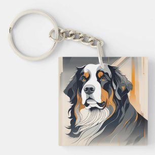 Bernese Mountain Dog Key Ring
