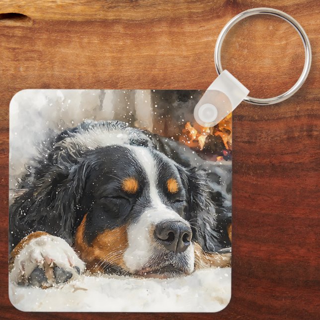 Bernese Mountain Dog Key Ring (Back)