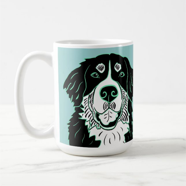 Bernese Mountain Dog Latte Mug (Left)