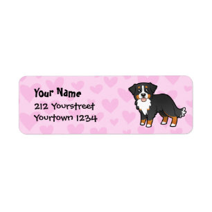Bernese Mountain Dog Love Return Address Label