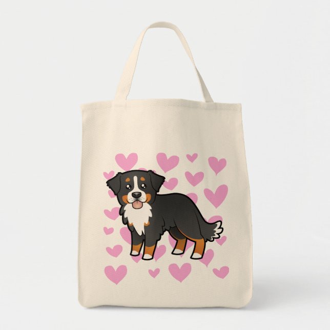 Bernese Mountain Dog Love Tote Bag (Front)