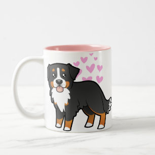 Bernese Mountain Dog Love Two-Tone Coffee Mug