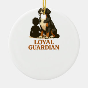 Bernese Mountain Dog Loyal Family Guardian Ceramic Ornament