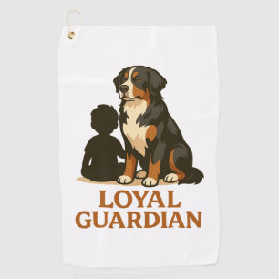 Bernese Mountain Dog Loyal Family Guardian Golf Towel