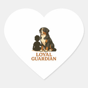 Bernese Mountain Dog Loyal Family Guardian Heart Sticker