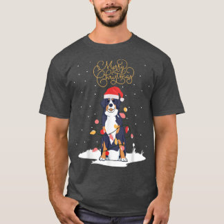 Bernese Mountain Dog Merry Christmas Berner Xmas C T-Shirt