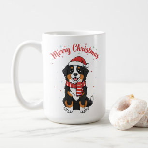 Bernese Mountain Dog Merry Christmas Doodle Coffee Mug