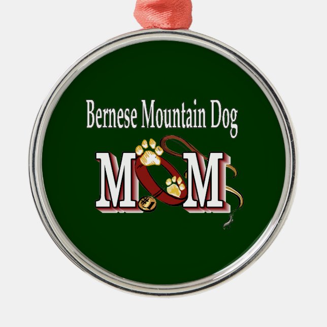 Bernese Mountain Dog MOM Metal Tree Decoration (Front)