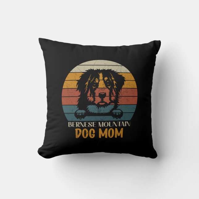 Bernese Mountain Dog Mum, Bernese dog mum Cushion (Front)