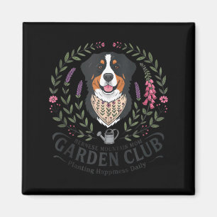 Bernese mountain dog mum garden club mothers day magnet