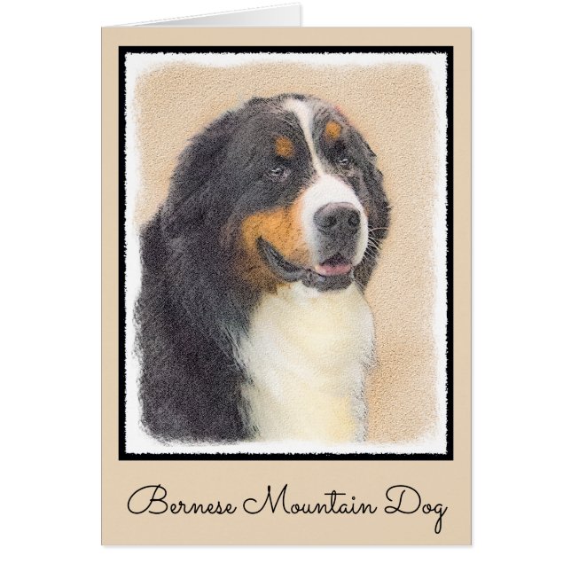 Bernese Mountain Dog Painting - Original Dog Art (Front)