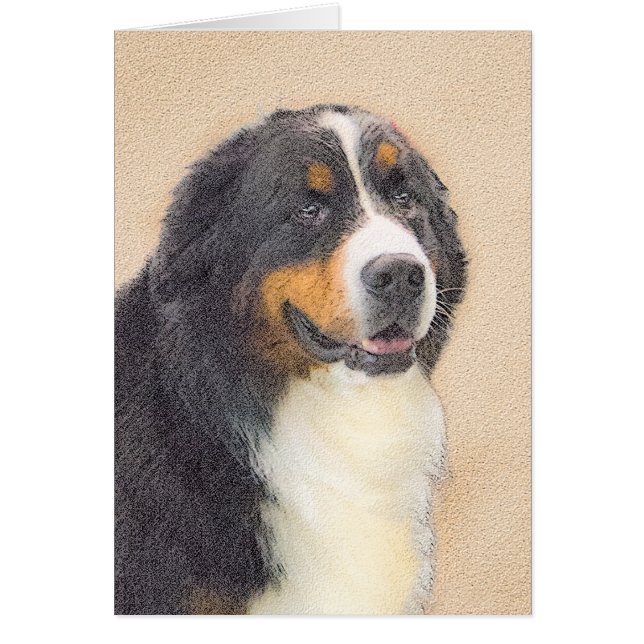 Bernese Mountain Dog Painting - Original Dog Art (Front)