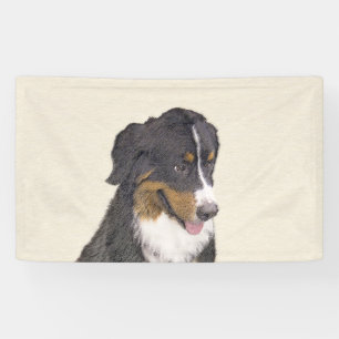 Bernese Mountain Dog Painting - Original Dog Art Banner