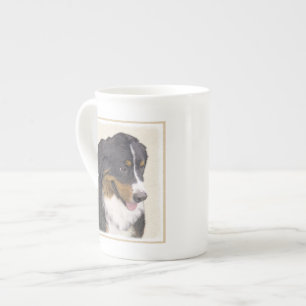 Bernese Mountain Dog Painting - Original Dog Art Bone China Mug