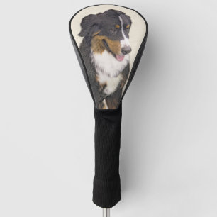 Bernese Mountain Dog Painting - Original Dog Art Golf Head Cover