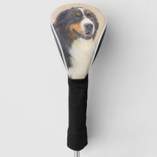 Bernese Mountain Dog Painting - Original Dog Art Golf Head Cover