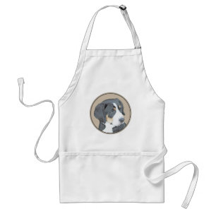 Bernese Mountain Dog Painting - Original Dog Art Standard Apron