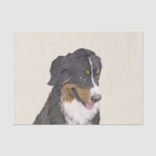 Bernese Mountain Dog Painting - Original Dog Art Tissue Paper