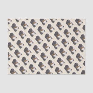 Bernese Mountain Dog Painting - Original Dog Art Tissue Paper