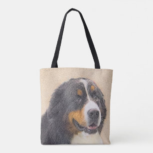 Bernese Mountain Dog Painting - Original Dog Art Tote Bag