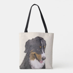 Bernese Mountain Dog Painting - Original Dog Art Tote Bag