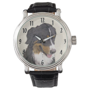 Bernese Mountain Dog Painting - Original Dog Art Watch