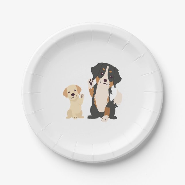 bernese mountain dog  paper plate (Front)