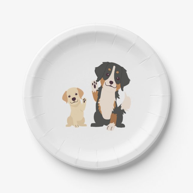 bernese mountain dog  paper plate (Front)