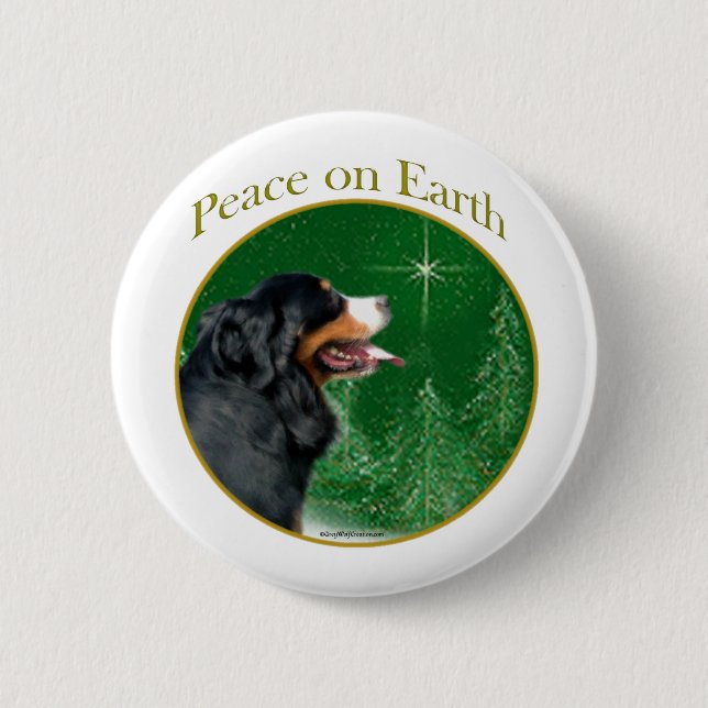 Bernese Mountain Dog Peace 6 Cm Round Badge (Front)