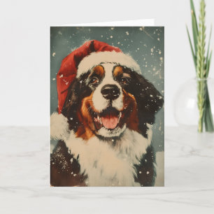 Bernese Mountain dog personalised Christmas  Holiday Card