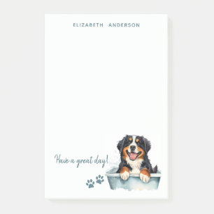 Bernese Mountain Dog Personalised Post-it Notes