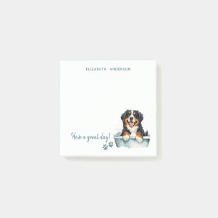 Bernese Mountain Dog Personalised Post-it Notes
