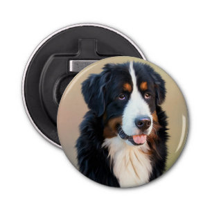 Bernese Mountain Dog Portrait Bottle Opener