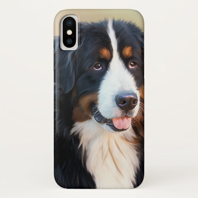 Bernese Mountain Dog Portrait Case-Mate iPhone Case (Back)