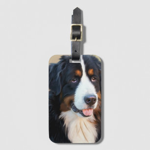 Bernese Mountain Dog Portrait Luggage Tag