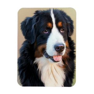 Bernese Mountain Dog Portrait Magnet